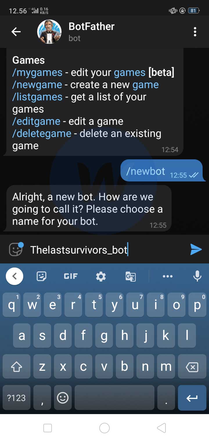 Beri Nama Bot Telegram