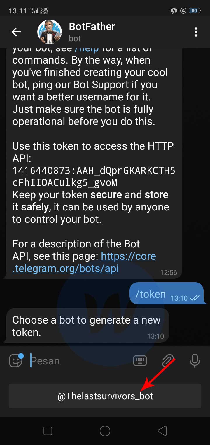 Pilih Nama Bot Telegram