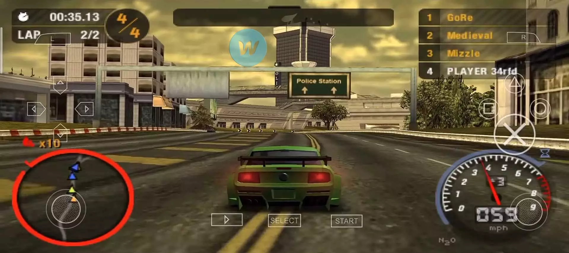 NFS Most Wanted PPSSPP
