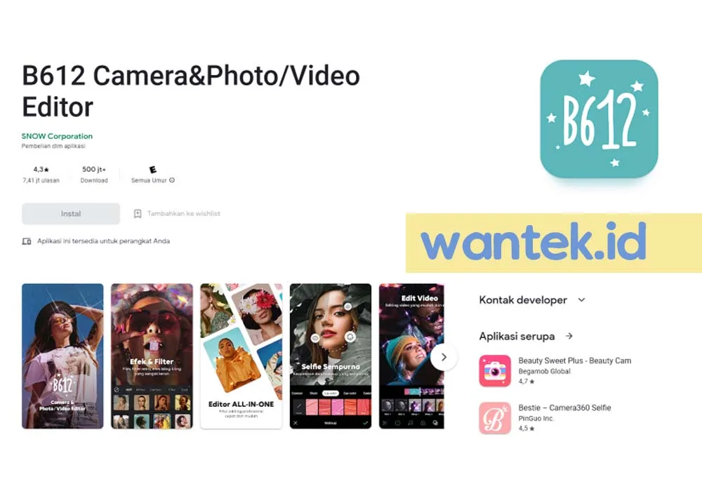 Cara Menggunakan Aplikasi Foto Selfie Cantik B612